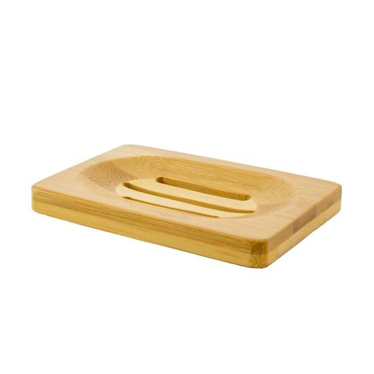 Bamboo set: toothbrush holder, toothbrush, soap dish Nature's Very Best