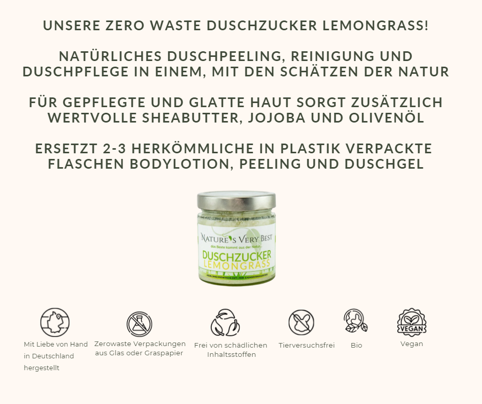 Lemongrass shower sugar Nature's Very Best