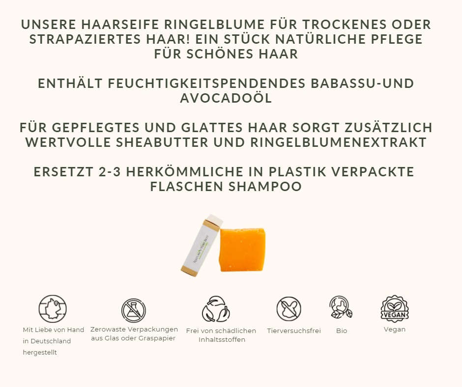 Hair soap Calendula, for dry or damaged hair Nature's Very Best