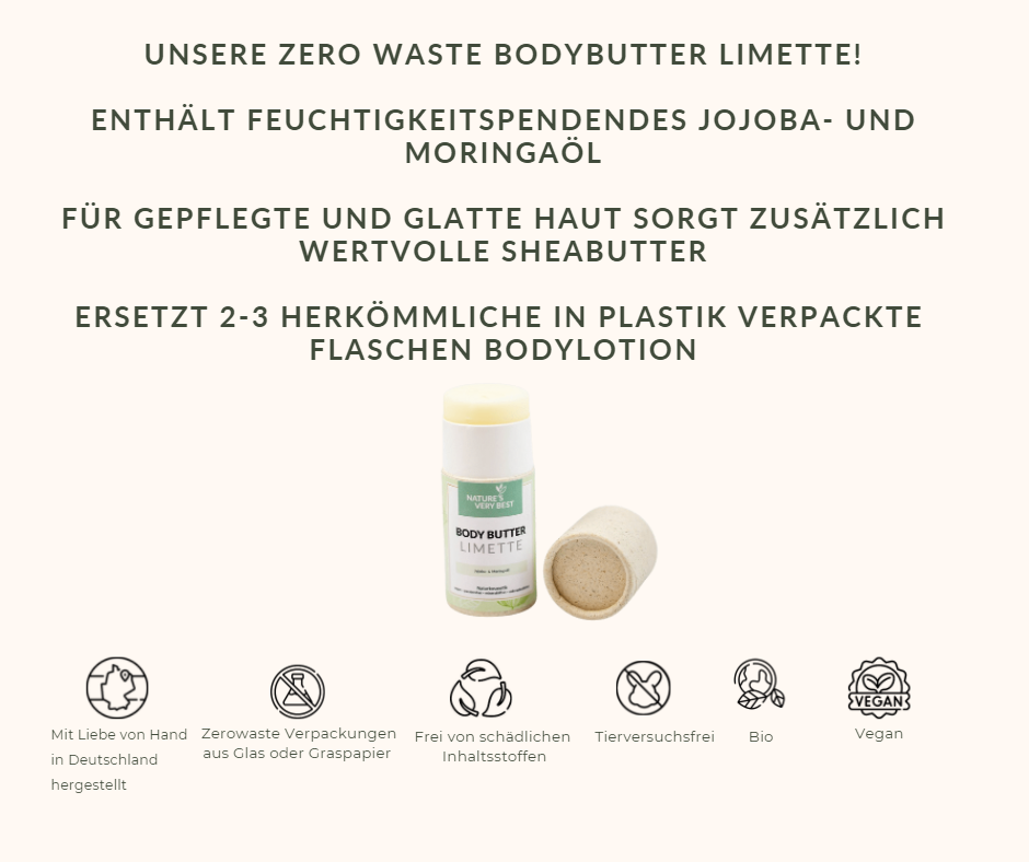 3er-Set „Hautpflege-Erlebnis“ mit Naturdeo, Body Butter und Duschzucker Nature's Very Best