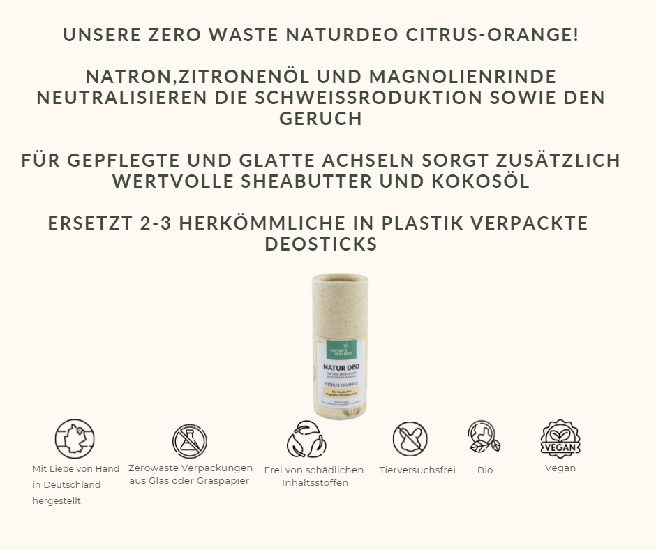 Deodorant Cream Orange Citrus Nature's Very Best