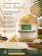 Zuckerpeeling, Körperpeeling, sanftes Peeling, glatte Haut, zarte Haut, Duschzucker, Peeling und Pflege in einem Nature's Very Best
