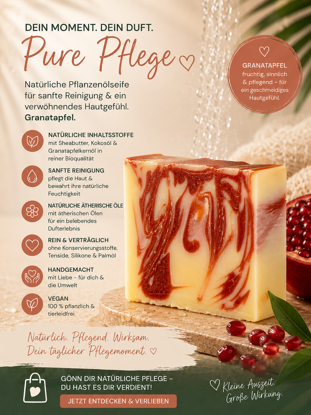 Natural soap pomegranate Nature's Very Best