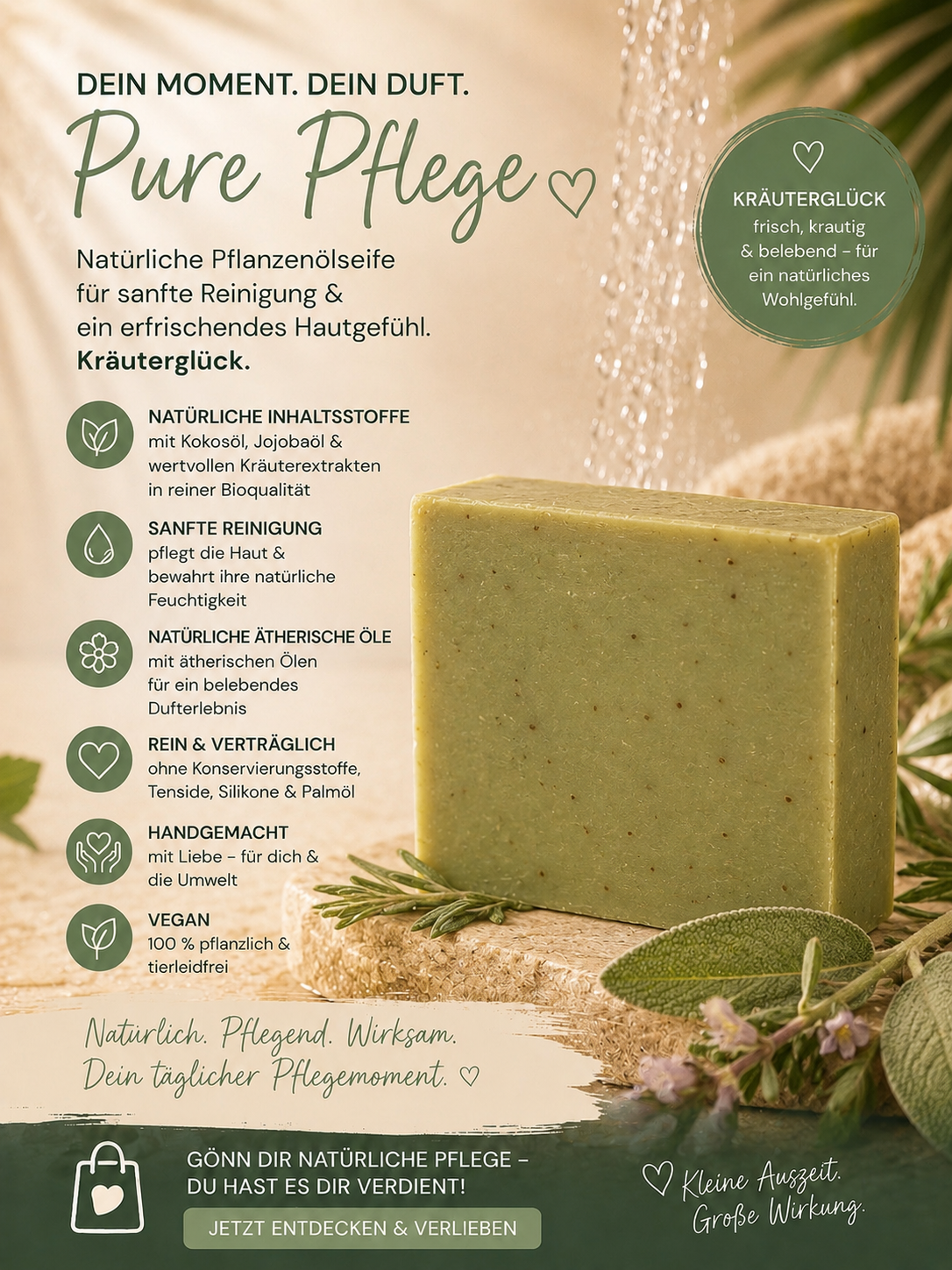 Natural soap herbal happiness Nature's Very Best